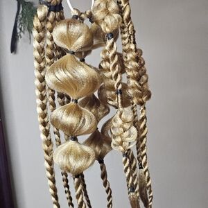 Handmade Golden Braided Hair Extensions